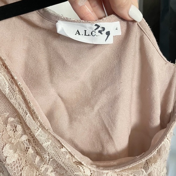 A.L.C. One Shoulder Lace Blush Dress - Picture 13 of 15